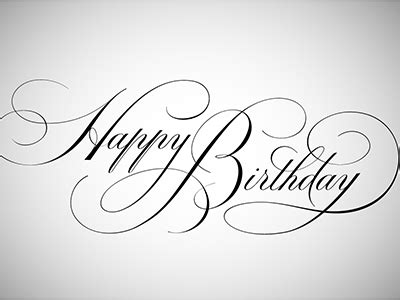 Happy Birthday Calligraphy by vatesdesign on Dribbble