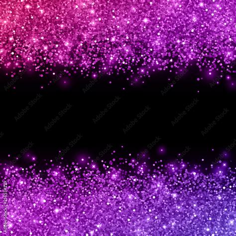 Glitter with pink purple color effect on black background. Vector Stock ...