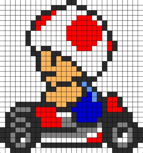 Mario kart pixel art – Artofit