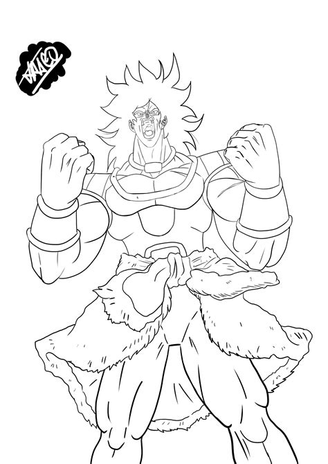 Dragon Ball Super Broly Coloring Pages - coloringpages2019