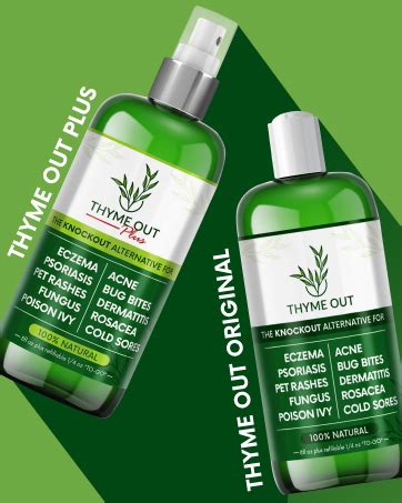 Thyme Out All Natural Face & Body Wash for Eczema Psoriasis Pet Rashes Poison Ivy Acne Bug Bites ...
