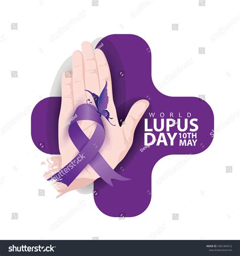 Illustration World Lupus Day Awareness Ribbon Stock Vector (Royalty ...