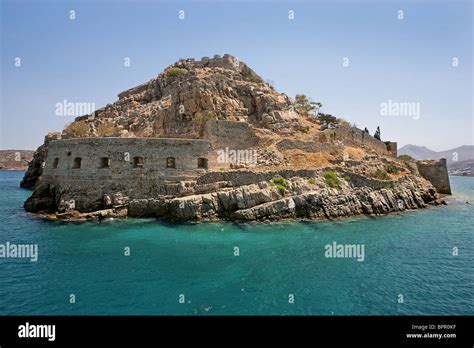 Spinalonga island, Elounda, Crete tourist attraction Stock Photo ...