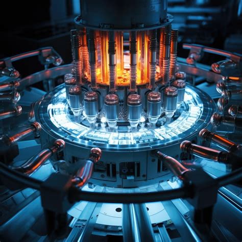 Premium AI Image | Closeup of nuclear reactor core