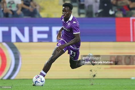 Michael Kayode of ACF Fiorentina in action during the Serie A TIM... News Photo - Getty Images