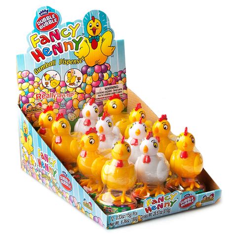 Fancy Henny Gumball Laying Chickens - 12CT Box • Kids Candy Shoppe • Oh! Nuts®