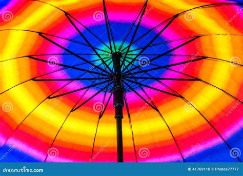 Colorful beach umbrella stock photo. Image of black, handle - 41769110