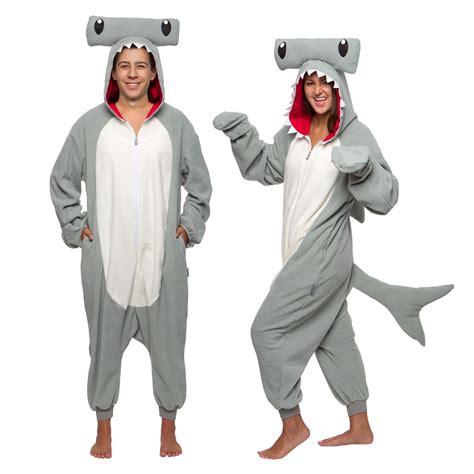 FUNZIEZ! Hammerhead Shark One Piece Cosplay Costume (Grey Hammerhead ...