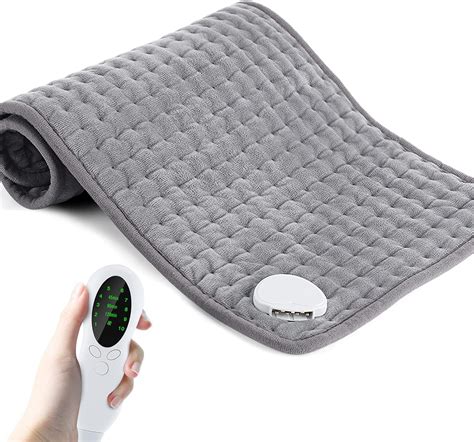 Heat Pad, Electric Heating Pad for Pain Relief, 10 Temperature Settings and 3 Timing Settings ...