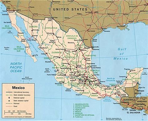 Mexico Political Map 1 • Mapsof.net