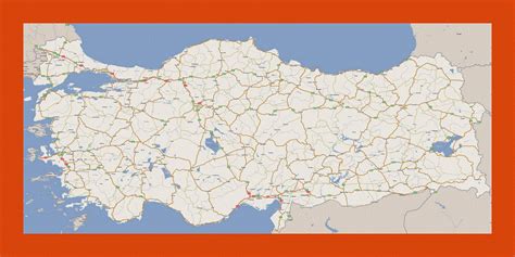 Road map of Turkey | Maps of Turkey | Maps of Asia | GIF map | Maps of ...