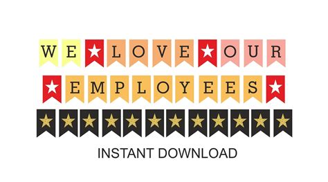 Employee Appreciation Day Banner Printable / Printable Employee Appreciation Banner / Employee ...