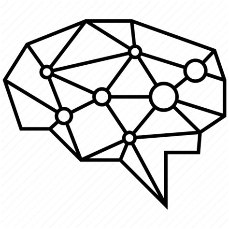 Brain, graph theory, network, neural, neural networks, outlined, technology icon