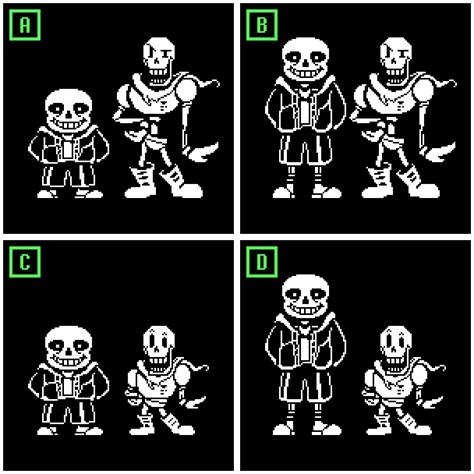 A comparison chart for Sans' and Papyrus' heights : r/Undertale