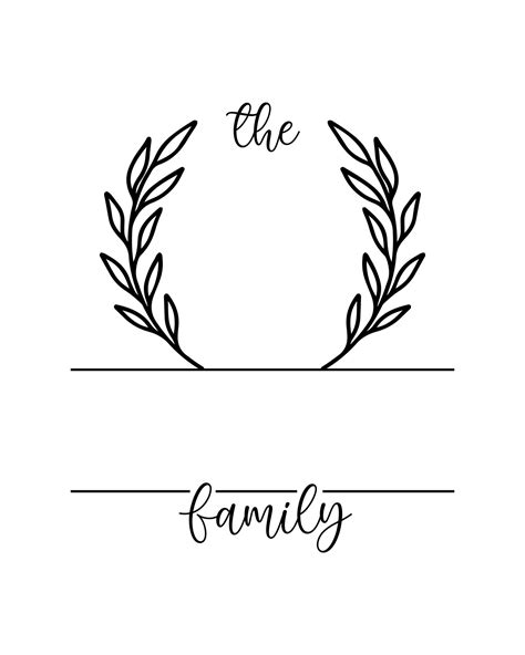 Hand lettering Family name monogram split monogram the family welcome ...