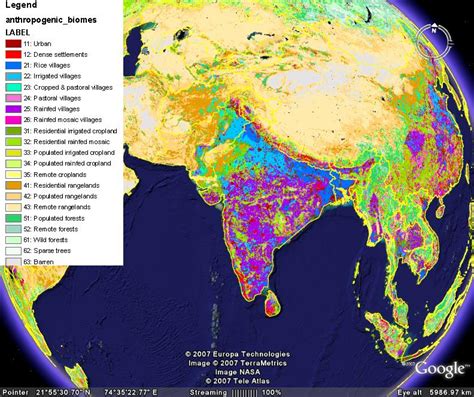 New map of anthropogenic biomes