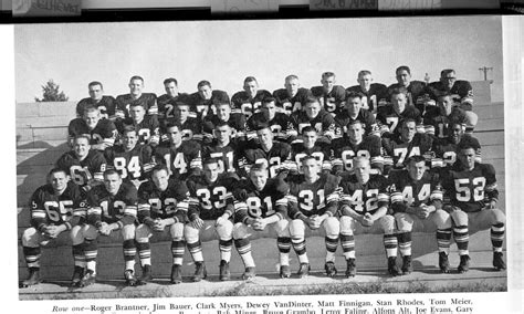 1959 Football Team | 1959 Football Row One – Roger Brantner,… | Flickr