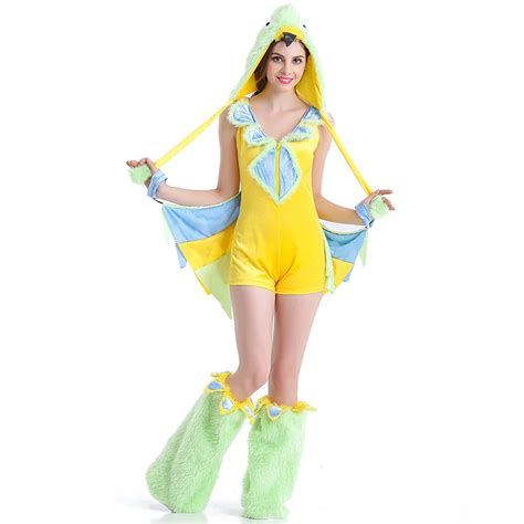 Halloween Animal Costume Birds Parrot Disfraces Adultos Carnival One piece Costume Adults Women ...