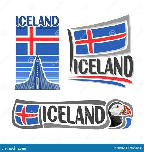 Vector Illustration Of The Logo For Iceland Stock Vector - Illustration: 70604284