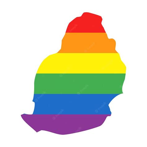 Premium Vector | Lgbtq gay pride rainbow flag map of