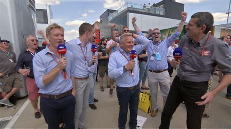 Sky F1's Johnny Herbert soaked after England score against Sweden | F1 ...