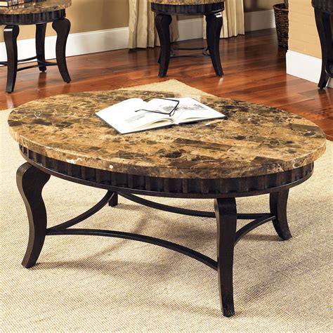 Oval marble coffee table living room | EasyHomeTips.org