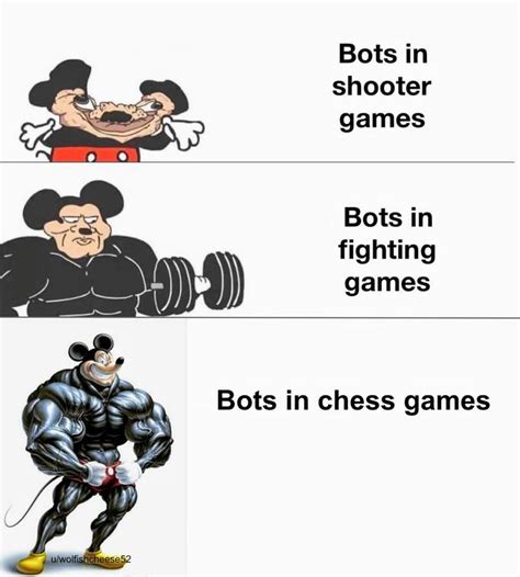 Bots In Chess Games | Buff Mokey Mouse | Know Your Meme