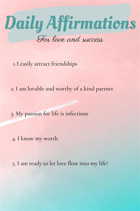 5 DAILY Affirmations to Attract Love and Success | Daily affirmations ...