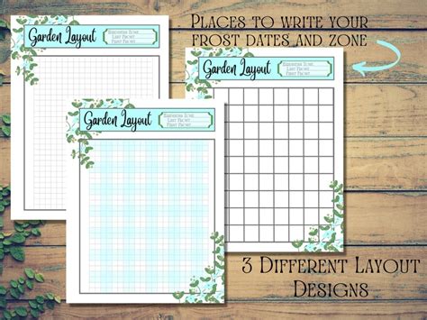 Garden Layout Printable Garden Planner Garden Layout Grid - Etsy