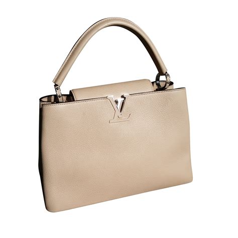 Capucines Louis Vuitton Handbags Beige Leather ref.5465 - Joli Closet