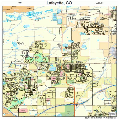 Lafayette Colorado Street Map 0841835