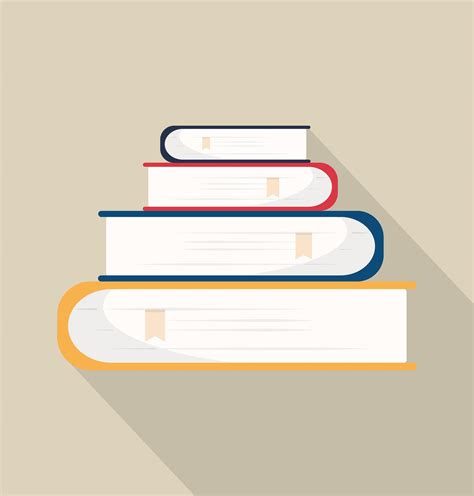 Book Stack With Long Shadow 1666124 Vector Art at Vecteezy