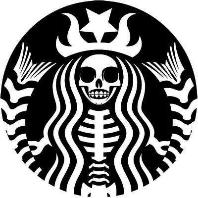 "Starbucks" skeleton logo | a r t N t o m y | Pinterest | Halloween logo, Starbucks halloween ...