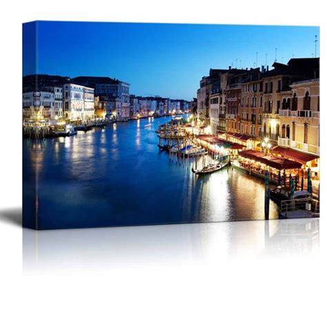 Canvas Prints Wall Art - Grand Canal in Venice, Italy at Sunset | Modern Wall Decor/Home ...