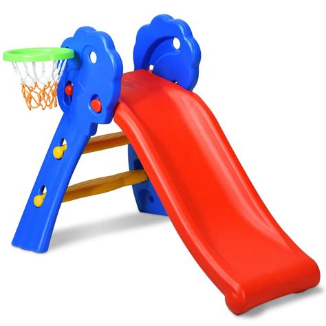 Costway Children Kids Toddlers Folding Slide W/Bask - Walmart.com ...