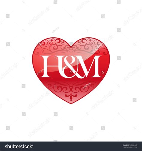 Hm Initial Letter Couple Logo Ornament Stock Vector (Royalty Free) 362802680 Shutterstock ...