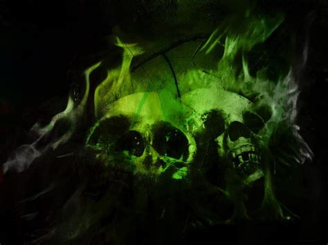 Green Fire Skull Wallpapers - Wallpaper Cave