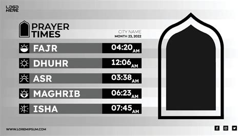 modern islamic prayer time schedule banner template 7955989 Vector Art at Vecteezy