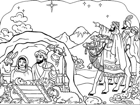 Free Printable Nativity Coloring Pages for Kids