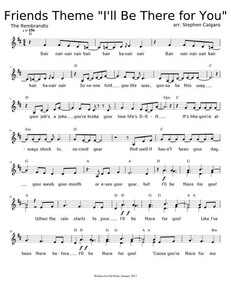 Friends Theme I ll Be There for You Sheet music for Piano (A Capella ...