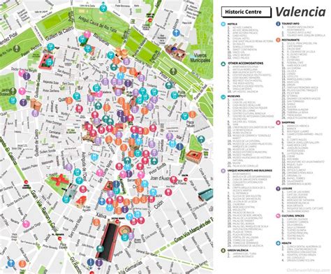 Valencia Historic Centre Map - Ontheworldmap.com