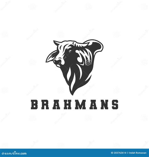 Brahman Cow Logo, Vector Logo. Stock Illustration - Illustration of ...