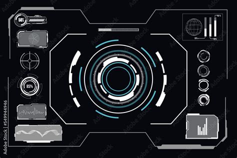 abstract technology futuristic concept hud interface hologram elements ...