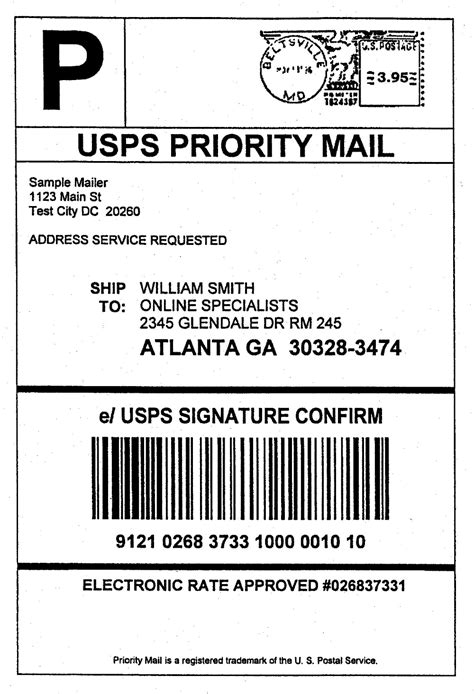 Domestic Mail Manual S Signature Confirmation In Usps Shipping Label ...