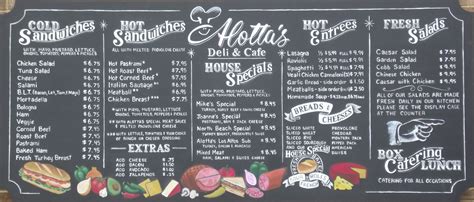 Alotta's Deli in Los Altos, CA new chalkboard menuboard by ArtFX Design Studios #mural # ...