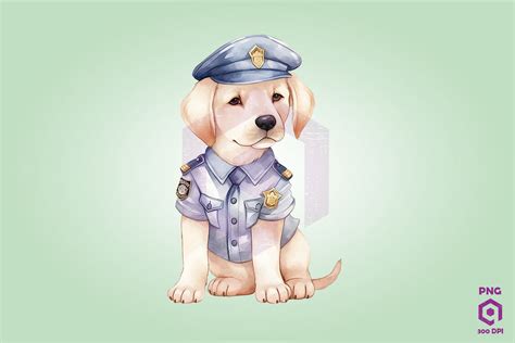 Police Labrador Retriever Dog Clipart By ChippoaDesign | TheHungryJPEG