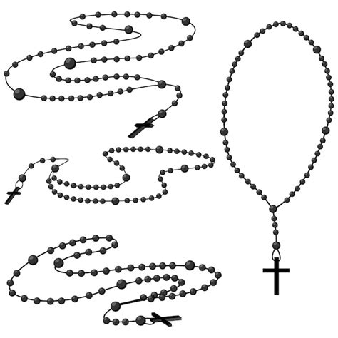 Premium Vector | Holy rosary beads set.