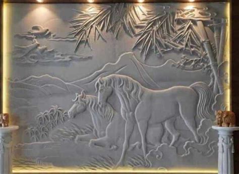 White Decorative Stone Mural, For Decoration at Rs 1350/square feet in ...