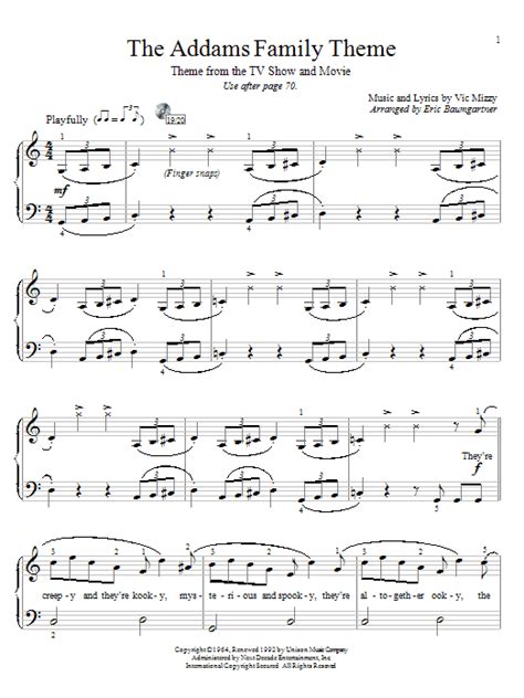 The Addams Family Theme | Sheet Music Direct