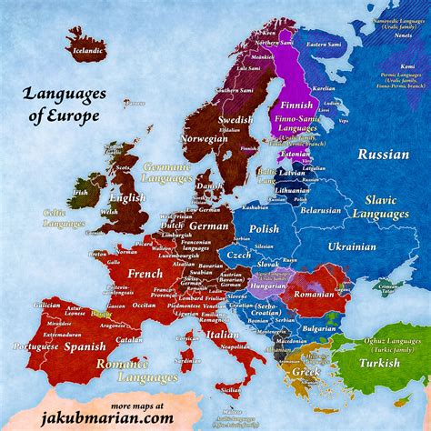 Map Of Languages Spoken In Europe - Draw A Topographic Map